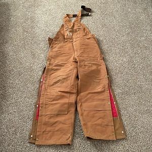 Lined carhartt bibs, size 34x30